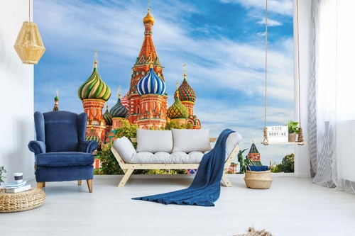 Vlies Fototapete - Roter Platz in Moskau 375 x 250 cm